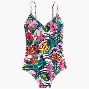 J. Crew One Piece Swimsuit Ballet in Jungle print